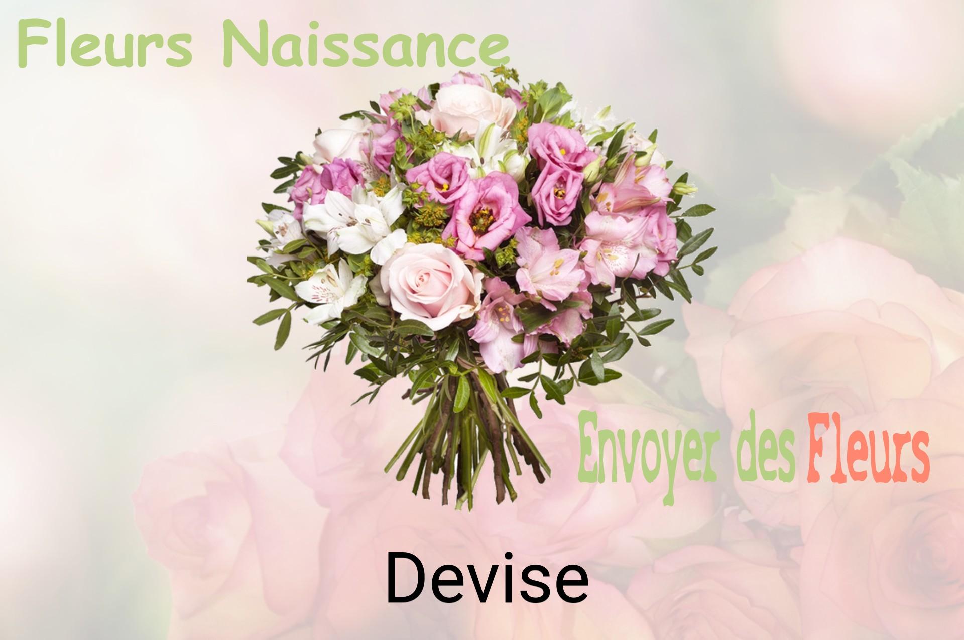 Bouquet de fleurs de naissance livré à Devise