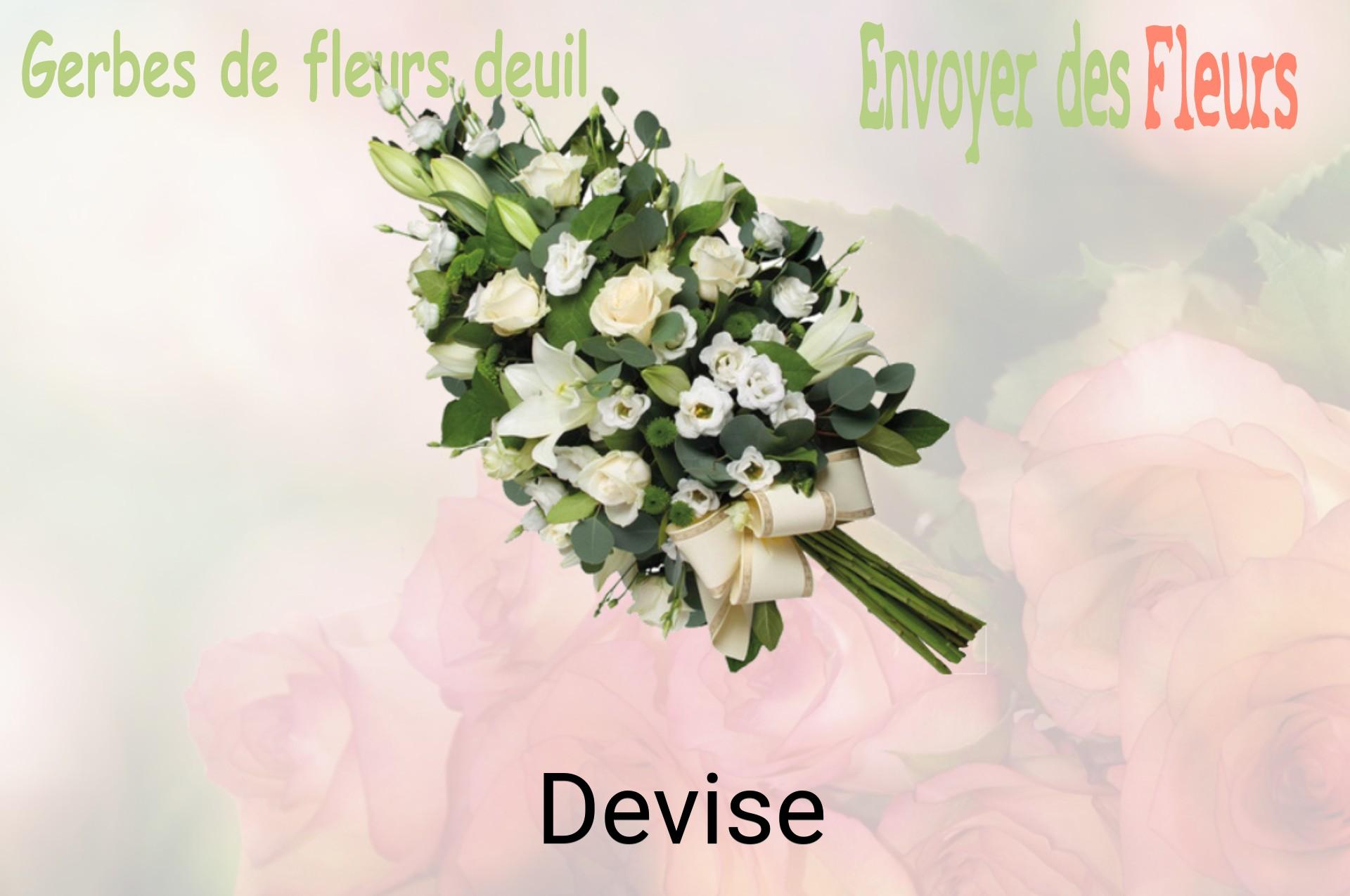 Gerbe de fleurs de deuil livrée à Devise